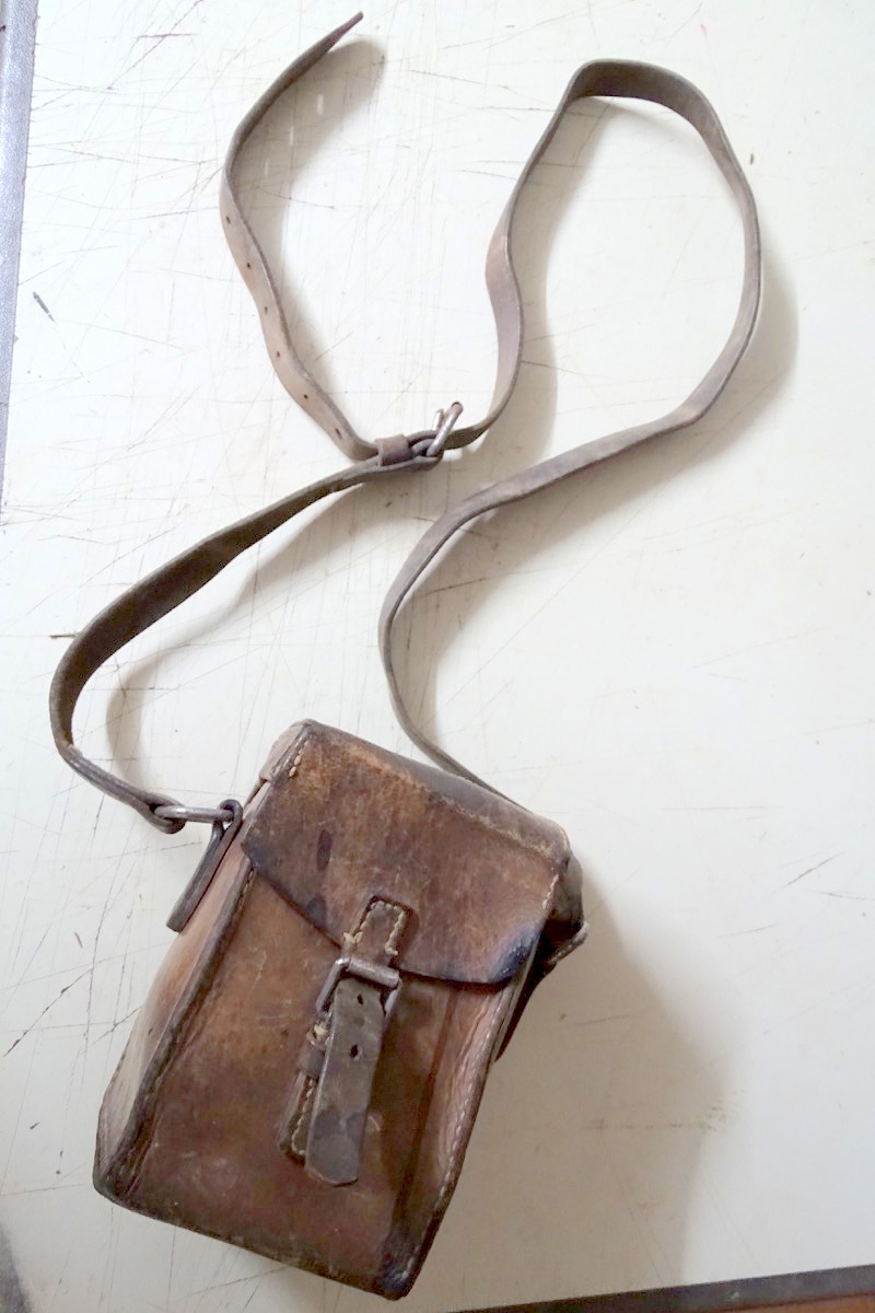 Ledertasche für Optik, z.B. Granatwerfer, 1. oder 2. WK