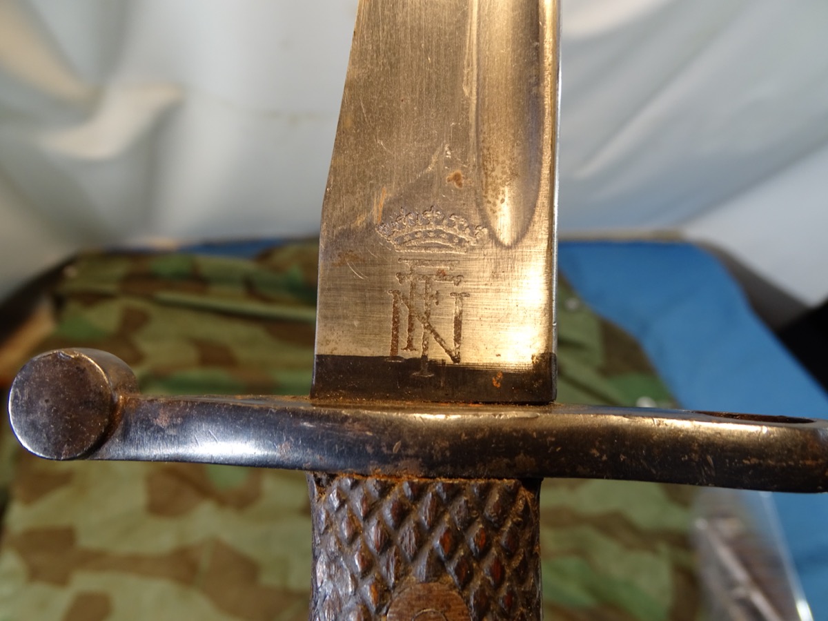 Seitengewehr Spanien M 1941 für den Karabiner 98 "La Coruna", Nummerngleich, guter Zustand Seitengewehr Spanien M 1941 für den Karabiner 98 "La Coruna", Nummerngleich, guter Zustand