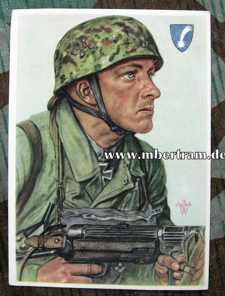 Propaganda Portraitpostkarte 1940, " Felwebel Arpke "