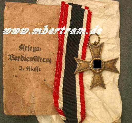 KVK 1939 2. KL. O. Schwerter. Tüte " Foerster &amp; Barth"