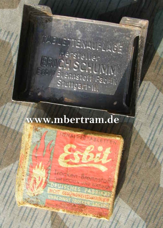 Wehrmacht/ Waffen SS Esbitbrenner, mit Esbitbrennstoff