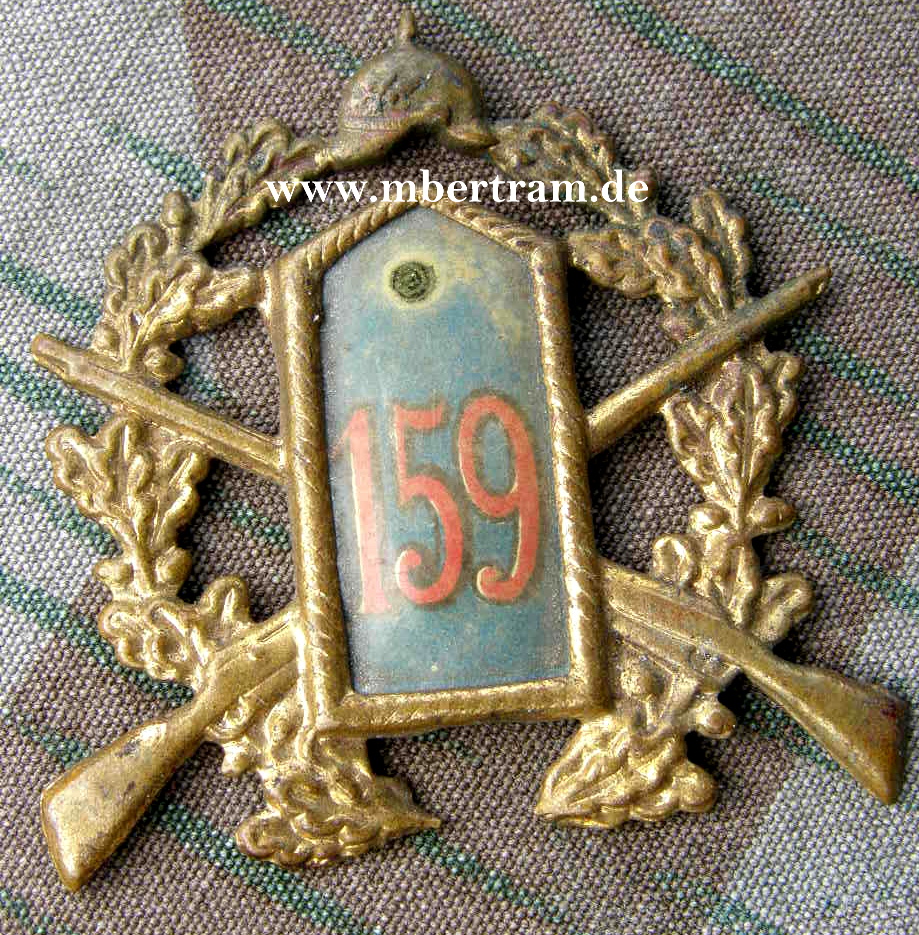 Regimentsabzeichen " Inf. Regiment 159" Buntmetall