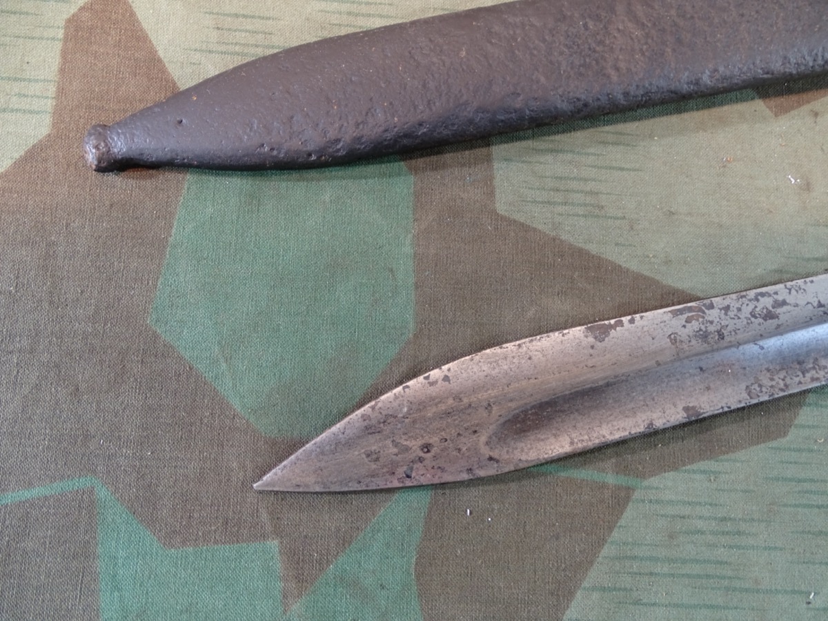 Seitengewehr 98/05 deutsches Kaiserreich mit Koppelschuh, Doppelhersteller Zwilling u. Frister Seitengewehr 98/05 deutsches Kaiserreich mit Koppelschuh, Doppelhersteller Zwilling u. Frister