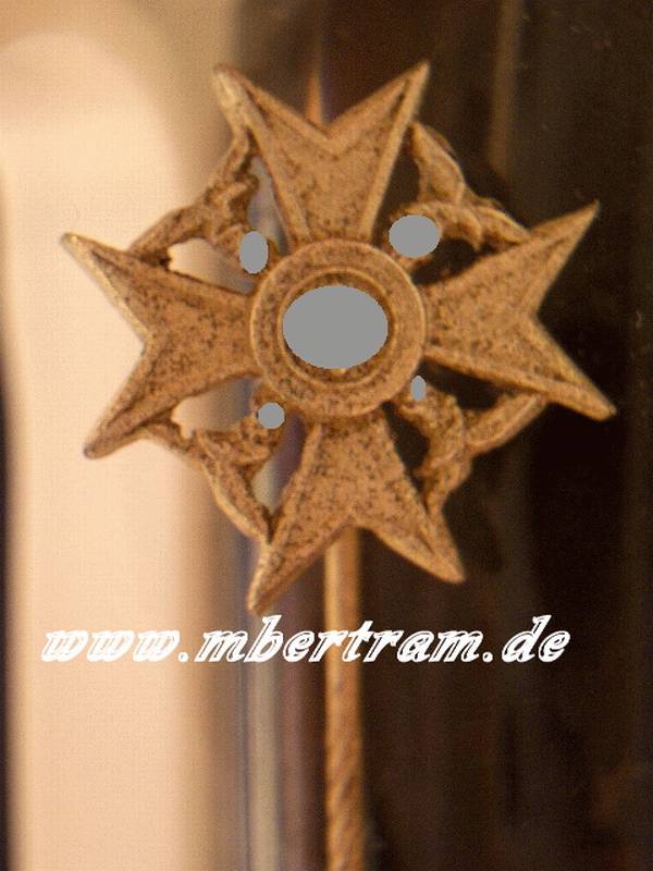 Spanienkreuz in Silber, 16 mm Miniaturnadel