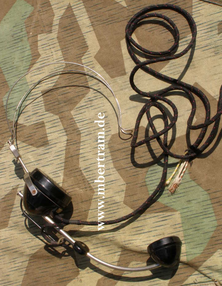 Wehrmacht Funk -oder Telefonzentrale Kopfhörer mit Micro