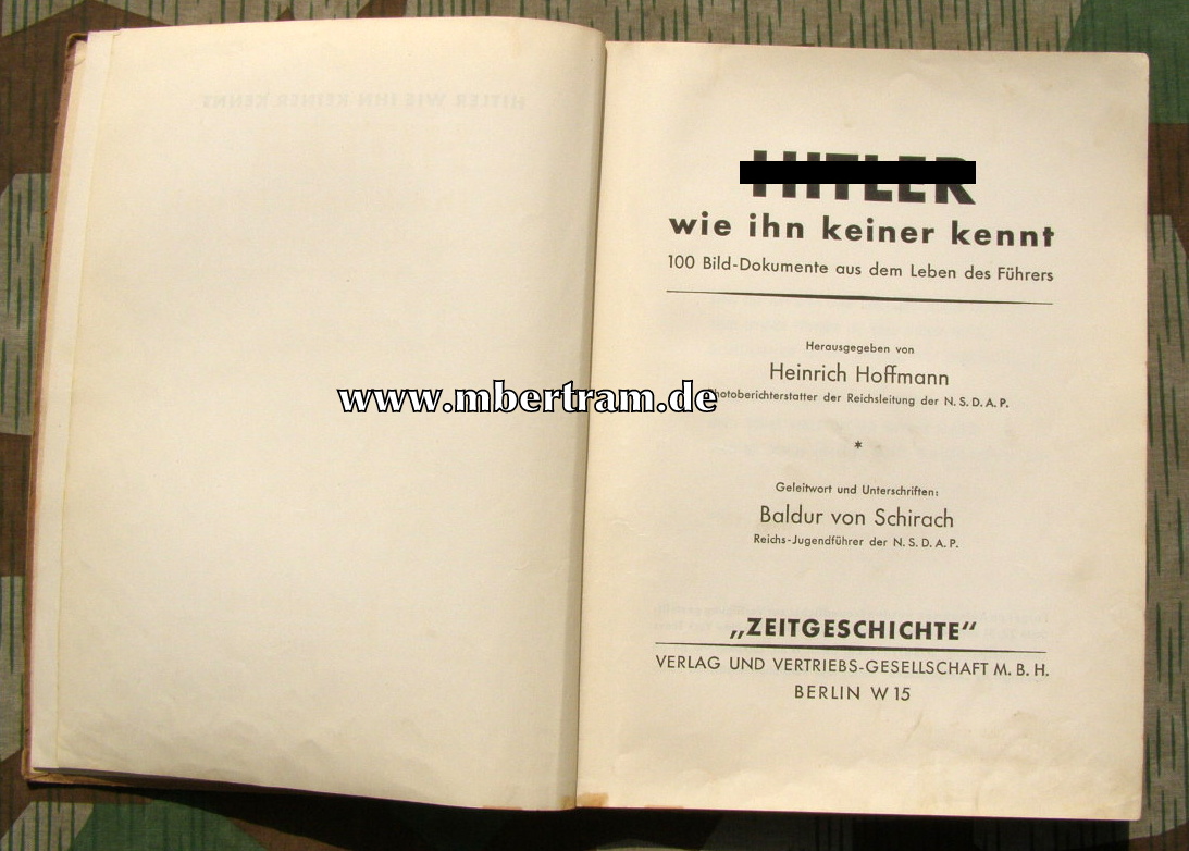 11189-4 Hoffmann, Heinrich:Hitler wie ihn keiner kennt 100 Abb., 1935