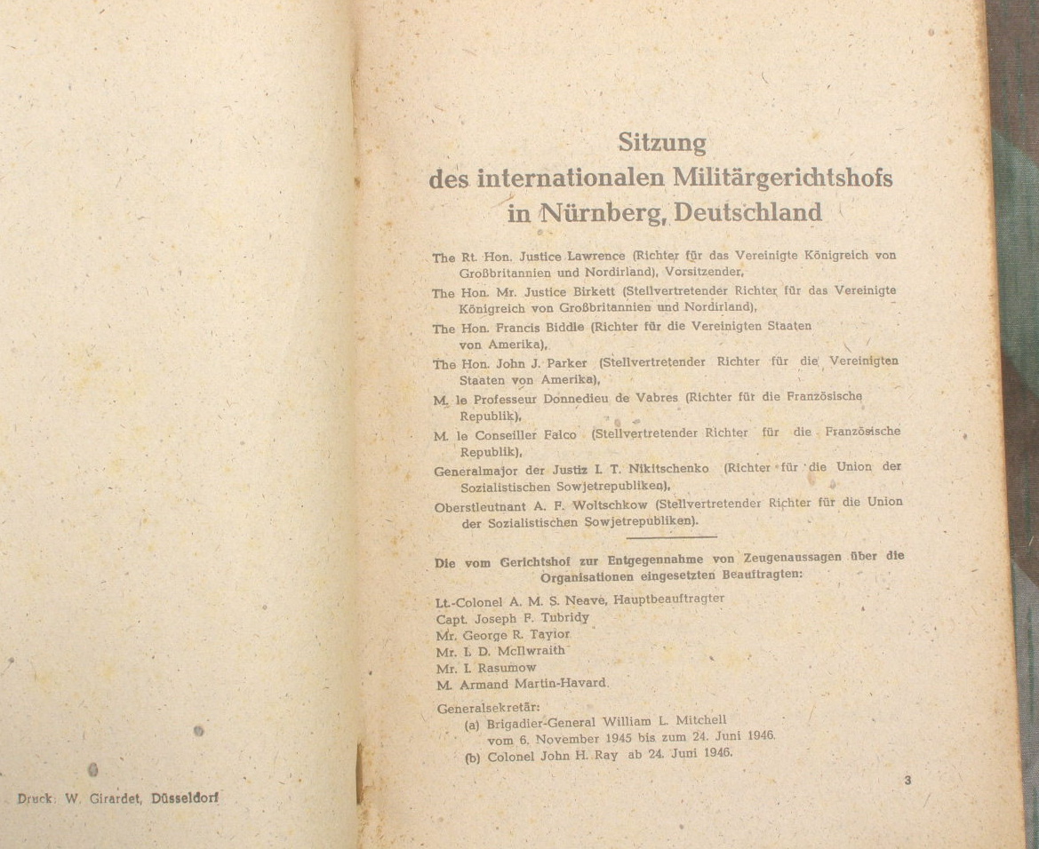 Nürnberger Urteil, 1946, Verlag Schwan Düsseldorf, 186 S.