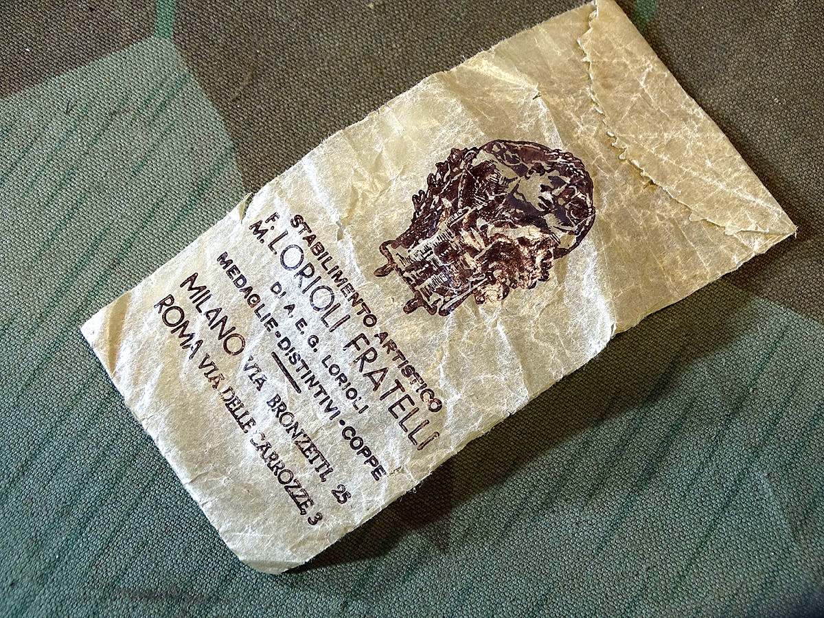 Verleihungstüte Medaille Italiensch-Deutscher Feldzug in Afrika, sehr selten