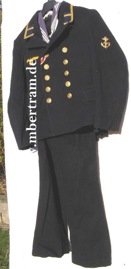 Kriegsmarine überzieher, Schlaghose,Matrosenbluse, Kragen