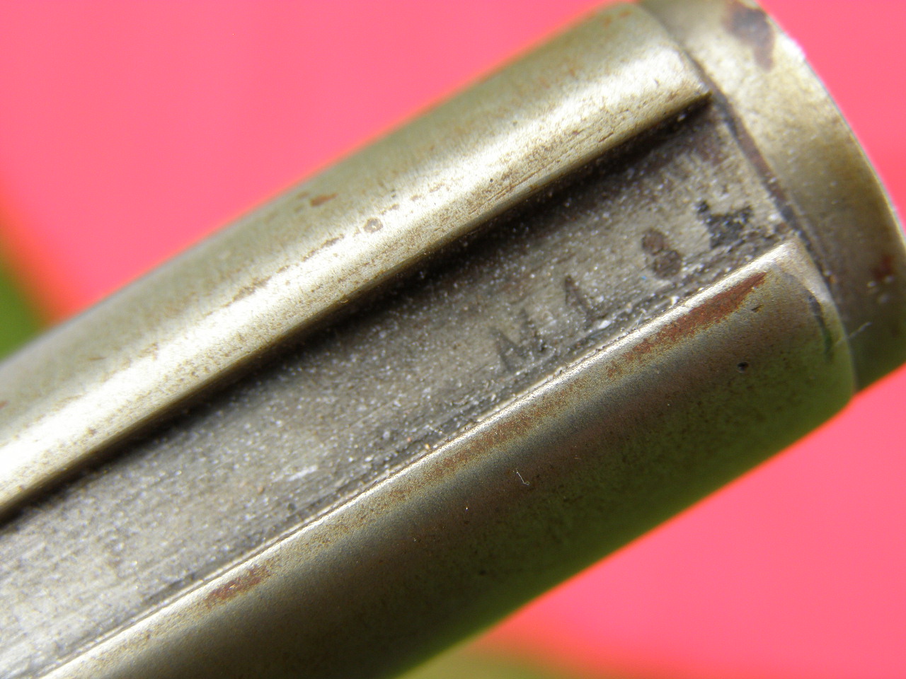 10344-10 Lebel Bajonett M 86 , 1. Mod., Neusilbergriff, mit Scheide