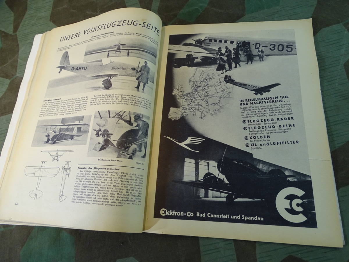 6 Ausgaben Der Deutsche Sportflieger 1937 6 Ausgaben Der Deutsche Sportflieger 1937
