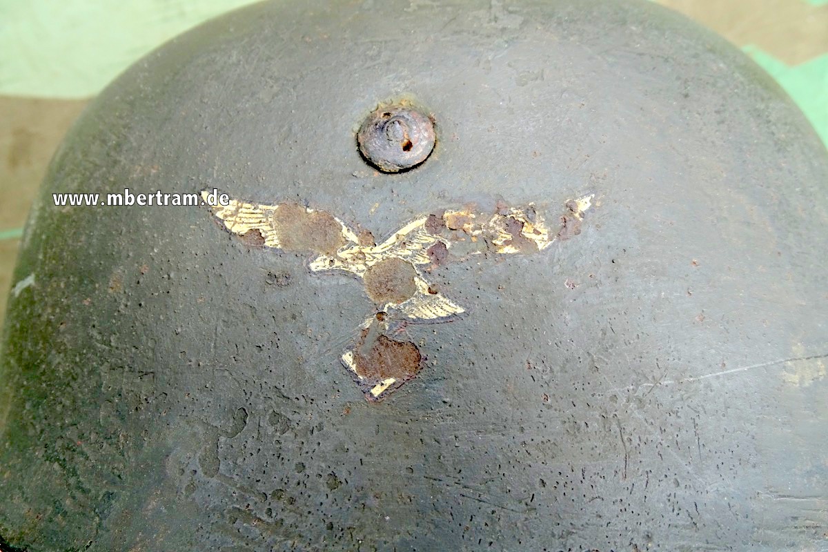 Luftwaffen Fallschirmjäger Helm  M 38, deutsch, 2. WK, Adlerwappen