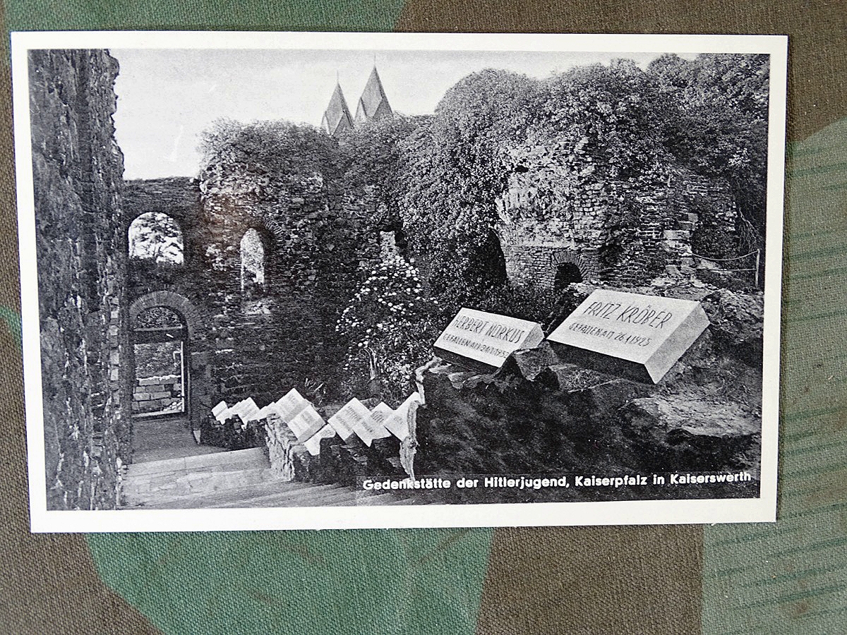HJ Propaganda Postkarte Gedenkstätte der Hitlerjugemnd Kaiserpfalz in Kaiserswerth ( Düsseldorf) 