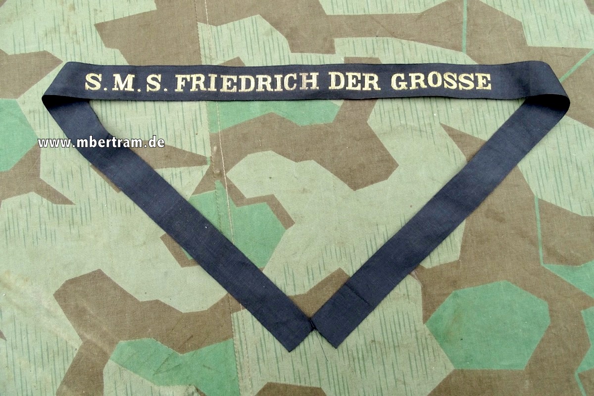KAISERLICHE MARINE MÜTZENBAND "S.M.S. FRIEDRICH DER GROSSE"