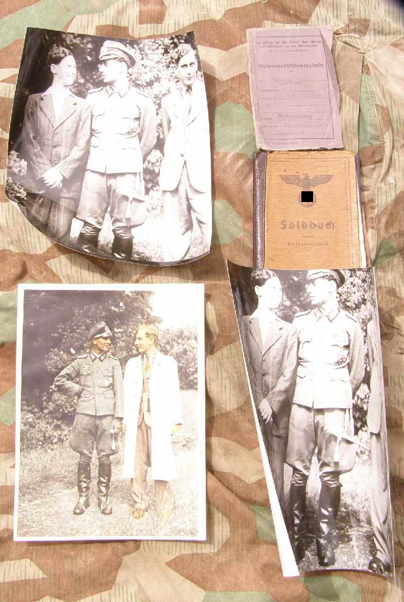 Soldbuch, Führerschein,.gr.Buntfoto Leutnant Pz. Pio. Btl. 80