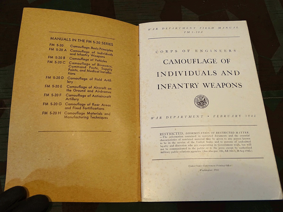 Department of the Army Field Manual FM 5-20 A , Carmouflage of Individuals and Infantery weapons 194