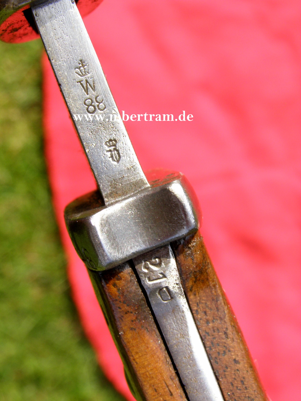 10364-9 Preußen Seitengewehr M 1884/98 a.Art, Doppelhersteller WKC u. Erfurt, 1. Ersatz-MG-Kompanie