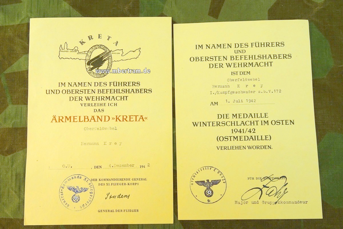 12371-115 Umfangreicher Nachlass Ju 52 Bordschütze, DK Gold, LW Pokal, Legion Condor, Alben....