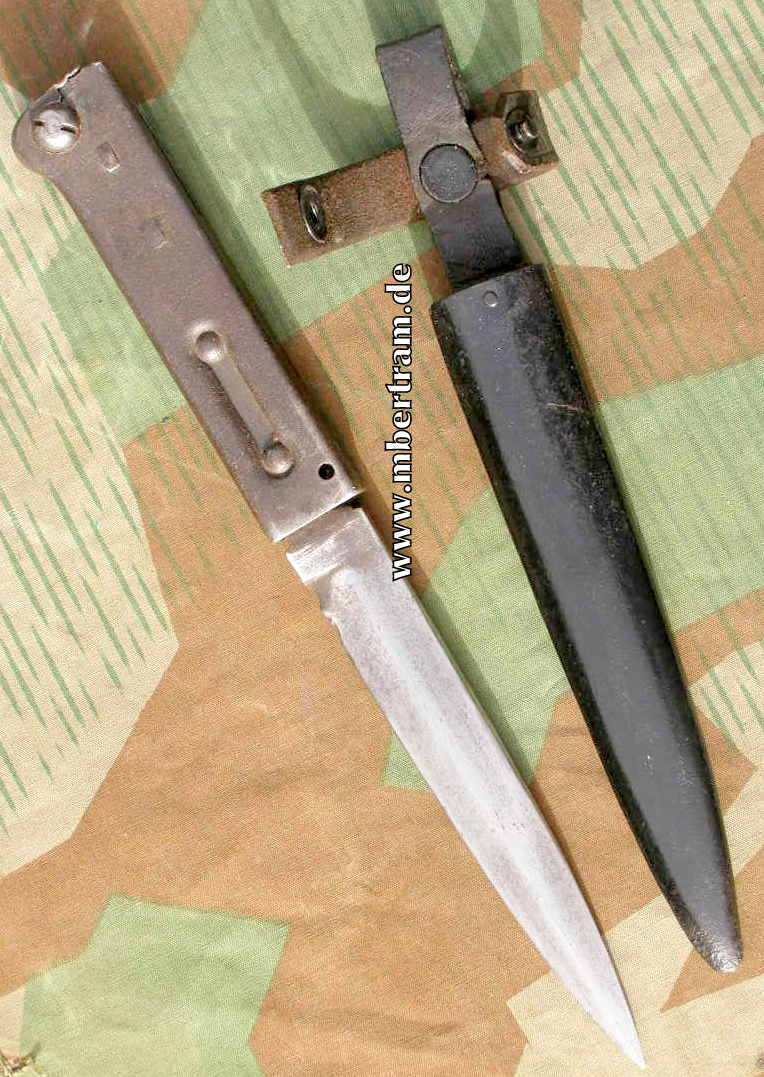 Grabendolch/Kampfmesser 1. WK, Notbajonett, aufpflanzbar