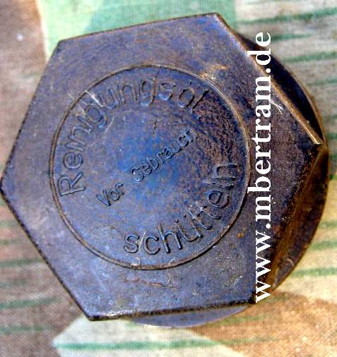 Wehrmacht Bakelit Deckel für: Behälter Reinigungsöl zum Waffenentgiftungsmittel der Wehrmacht