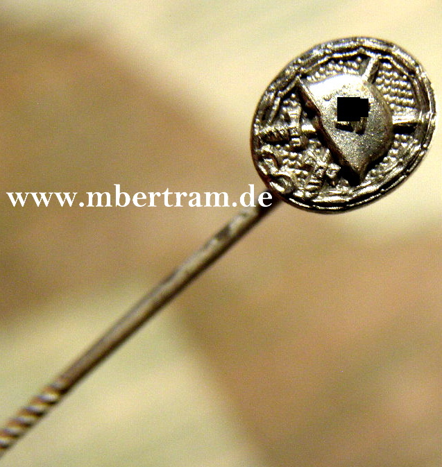 VERWUNDETEN ABZEICHEN 1939 SILBER, 9 MM MINIATUR
