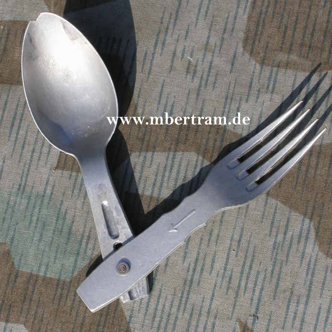 WH Feld Essbesteck, Gabel, Löffel, klappbar, Aluminium,