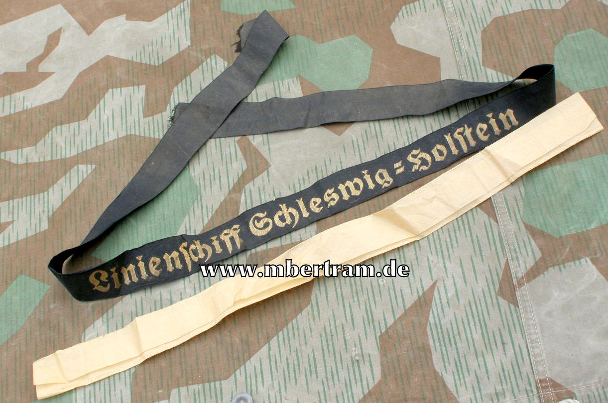 Mützenband Kriegsmarine "Linienschiff Schleswig Holstein "