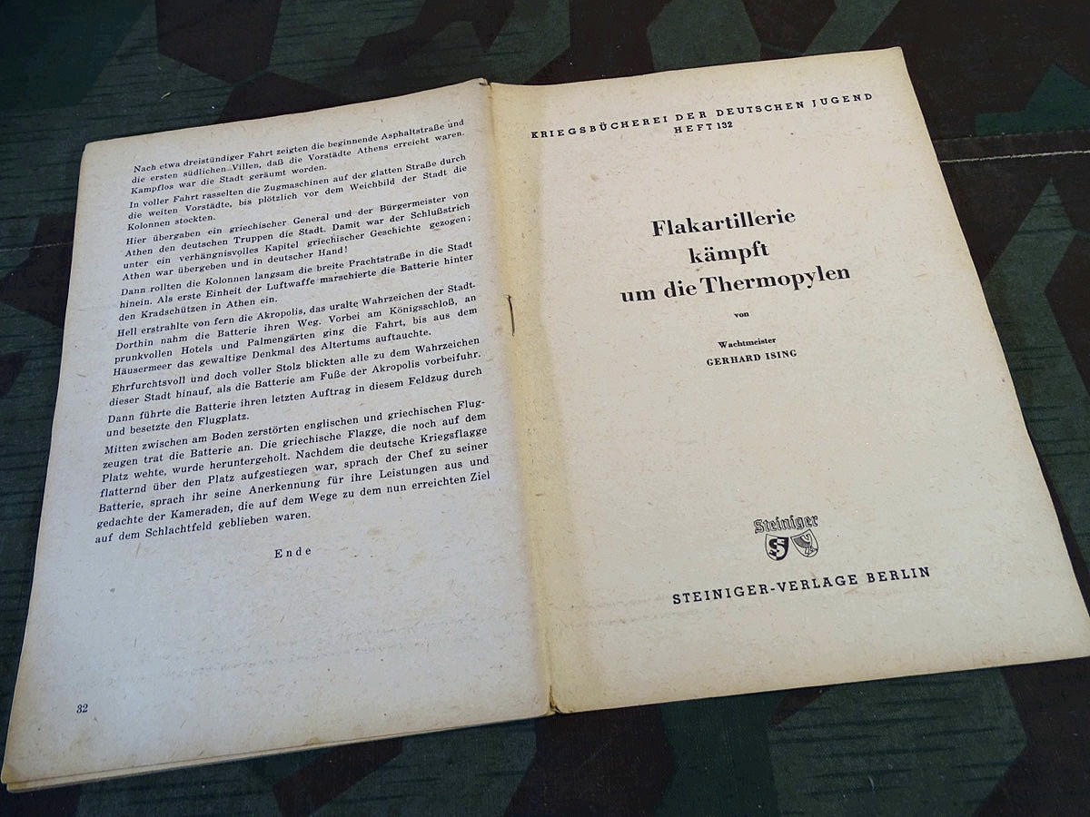 Kriegsbücherei der deutschen Jugend, "Flakartillerie kämpft um die Therrmophylen" 