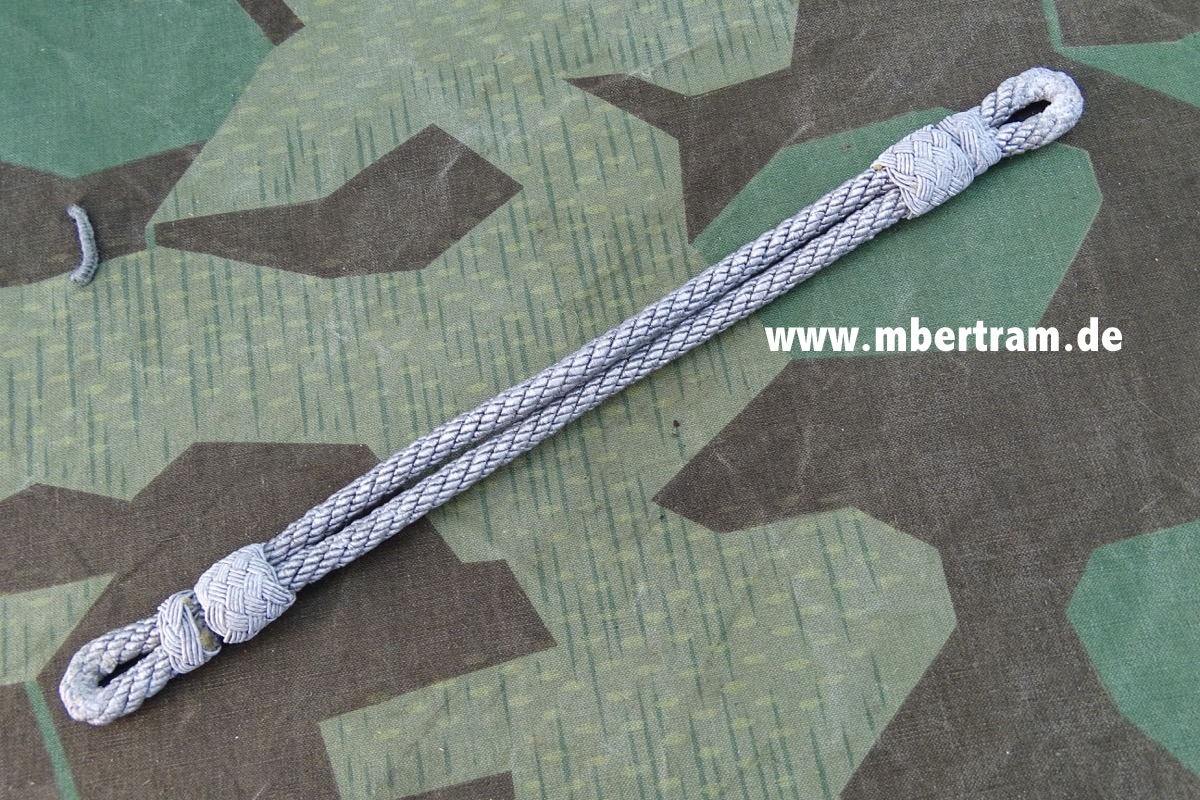 Wehrmacht Mützenkordel für die Offizierschirmmmütze Metallgepinst, 30cm