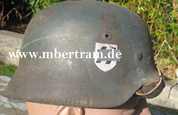 Waffen SS Stahlhelm, M 42, orginal Glocke, original Metallring
