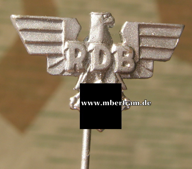( RDB ) , Mitgliedsabzeichen 2. Form, mit Herstellermarke