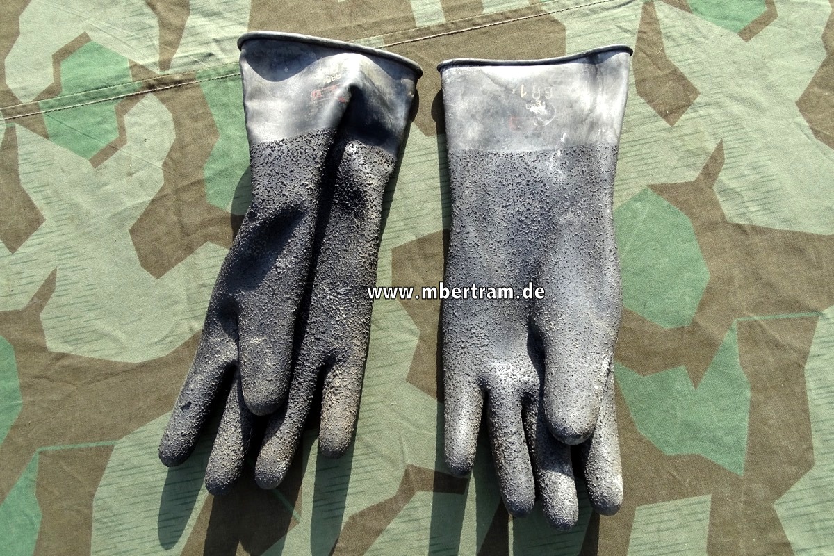 Handschuhe für schwere Gasschutzausrüstung Wehrmacht, Hst code.: gqn 41