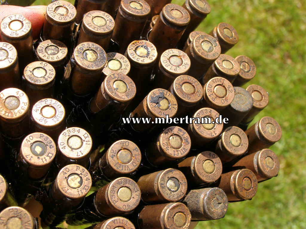 MG 42/ MG 34 Gurt, 53 Patronen. Schlechter Zustand