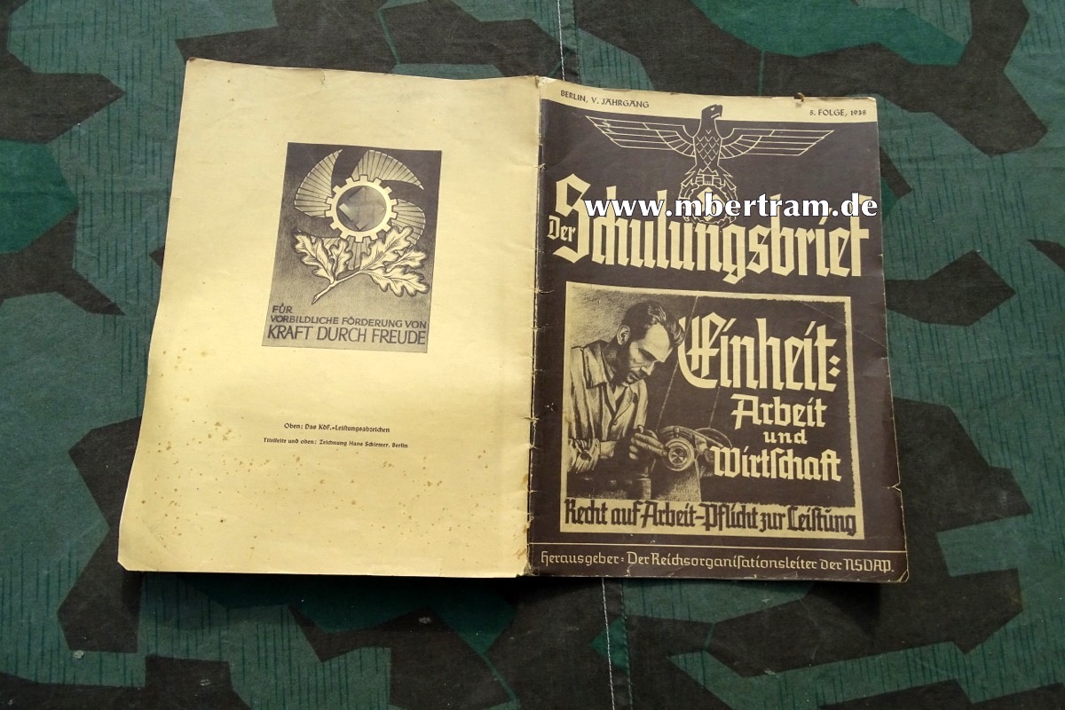 "Der Schulungsbrief der NSDAP" 5. Folge 1938, Berlin