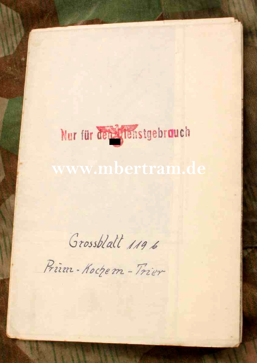 Dienst- Landkarte 1.Pol.WachBtl.6, Prüm-Cochem-Trier