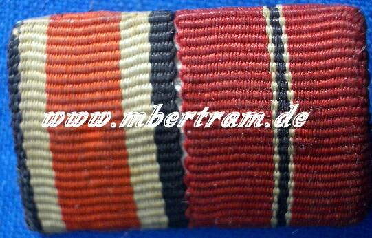 2er Bandspange: EK 2. K. 1939 und Ostmedaille 1941/42