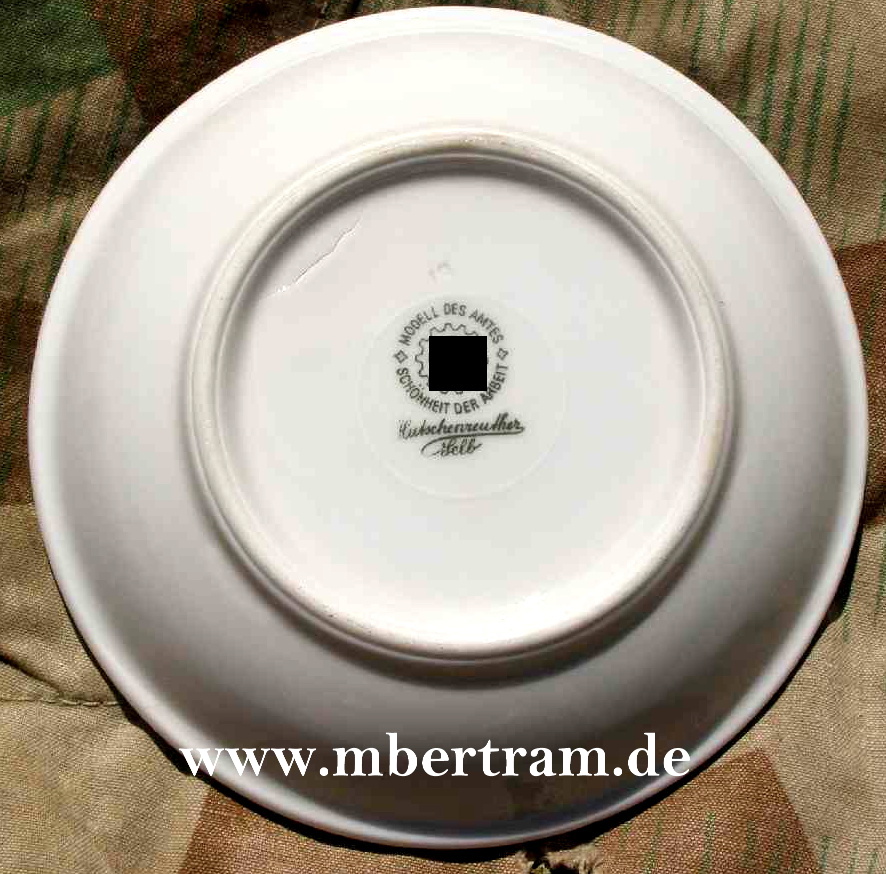 DAF Butter-/Zuckerschale, E.Behn Krefeld, Hutschenreuther