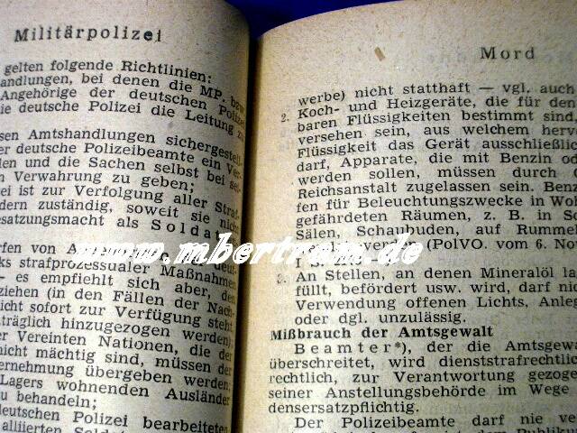 "SOS Polizei" Taschenkalender deutsche Polizei 1949 247 S.
