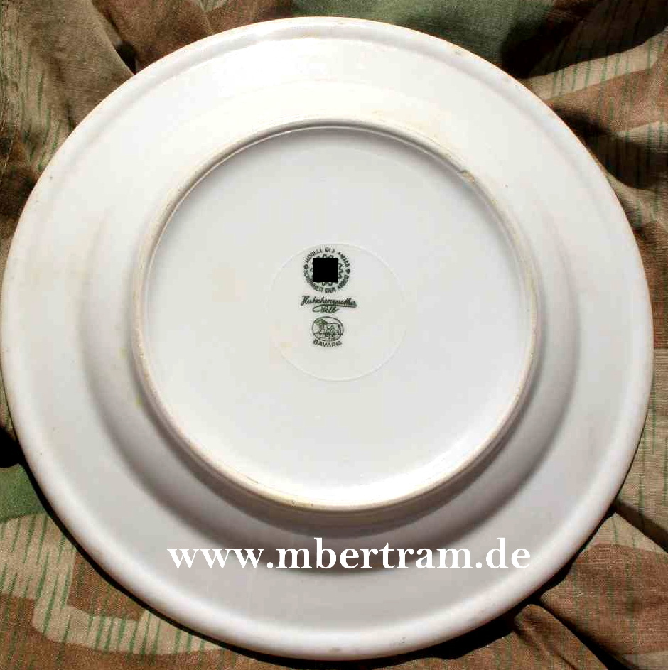 DAF Essteller 23cm, roter Rand, Zahnrad/HK, Hutschenreuther