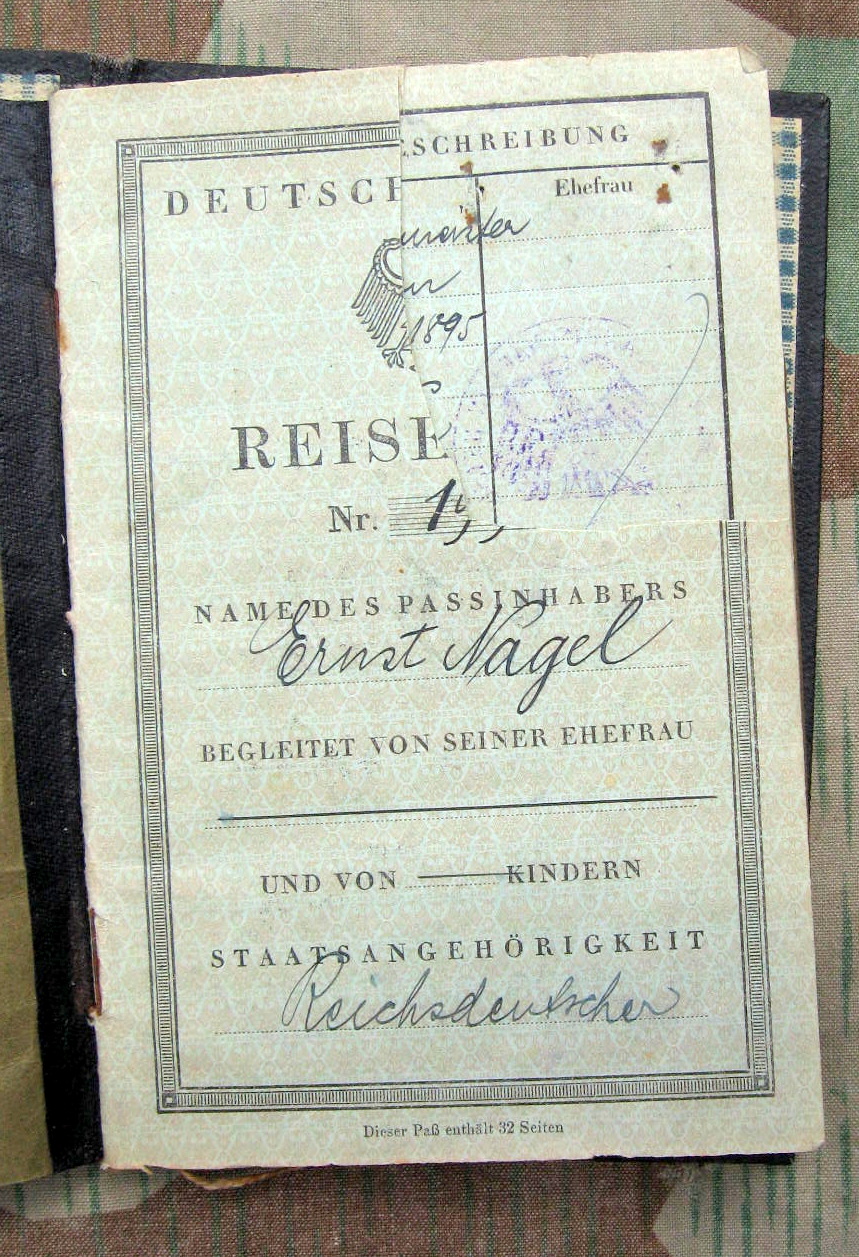 12925-3 Reisepass u. Militärpass Wuppertaler Bandwirkermeister