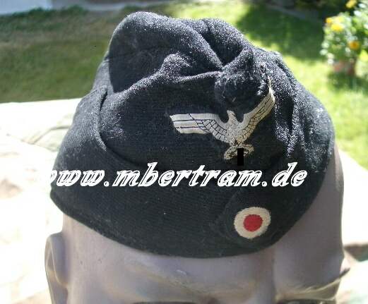 Spätes, schwarzes Schiffchen für Mannschaften Panzer 1944