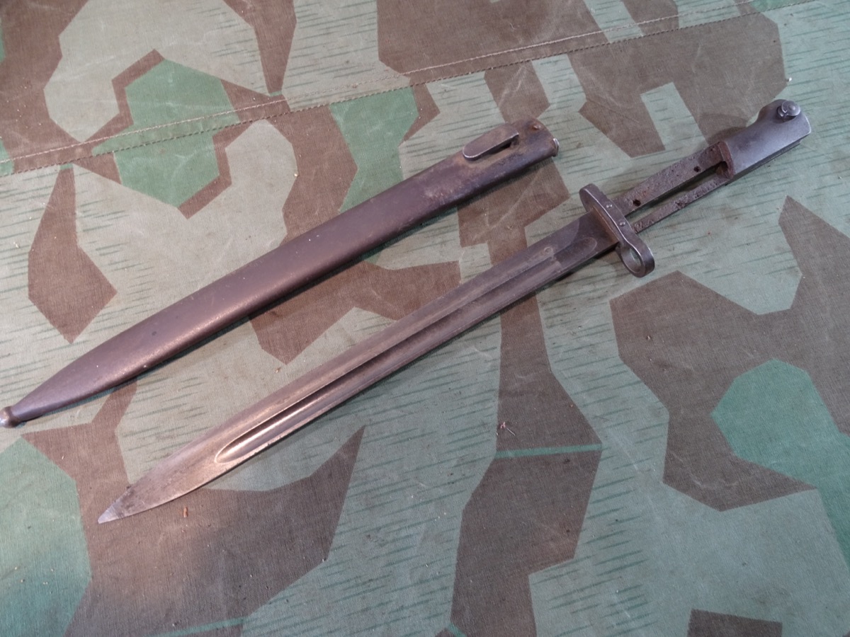 Tschechisches VZ 24 Seitengewehr, Exportmodell mit Scheide, ohne Griffschalen