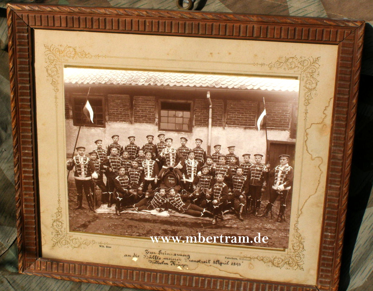 Sehr schönes Husaren Gruppenfoto v. 1898