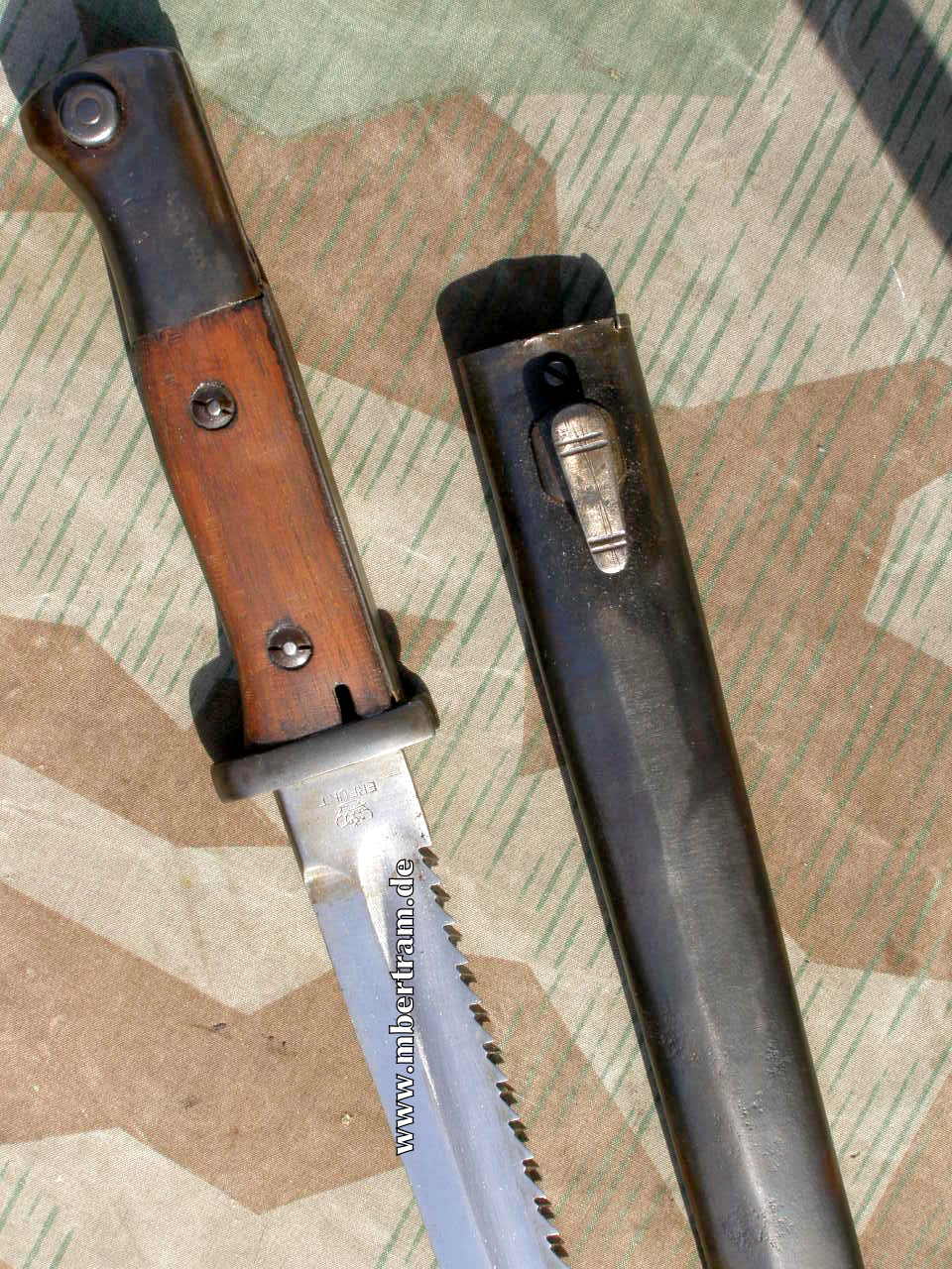 Seitengewehr 84/98 n.A. , Erfurt, 1. WK, Sägerücken 1915
