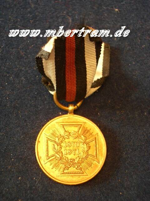 Kriegsdenkmünze 1870/71 f. Kämpfer, glatter Rand, Band