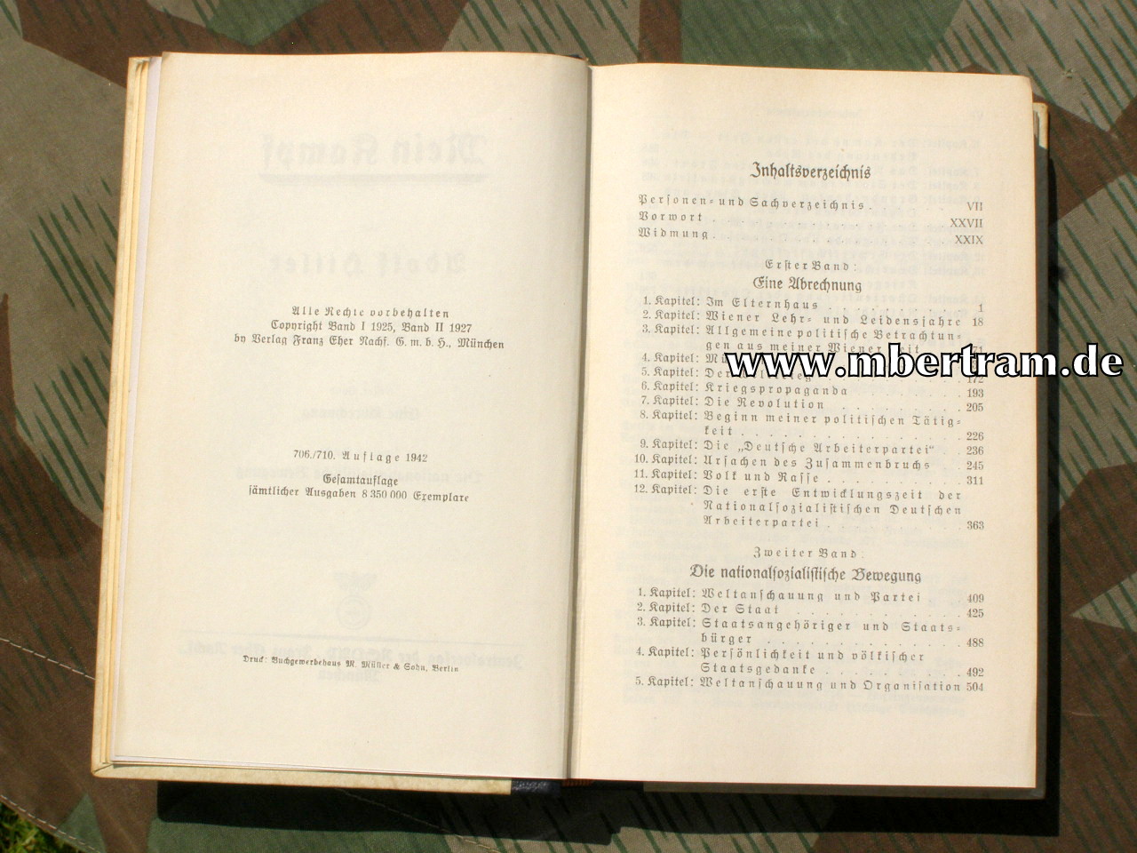 "Mein Kampf", Adolf Hitler, Hochzeitsausgabe Wpt. 1943