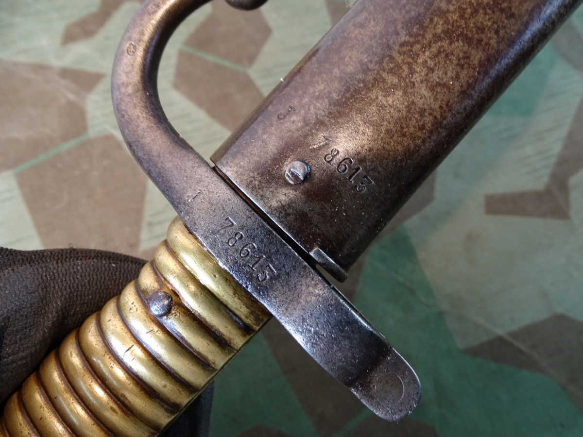 Frankreich Chassepot-Bajonett St. Etienne 1869, Metallscheide , Nummerngleich J 78615 Frankreich Chassepot-Bajonett St. Etienne 1869, Metallscheide , Nummerngleich J 78615