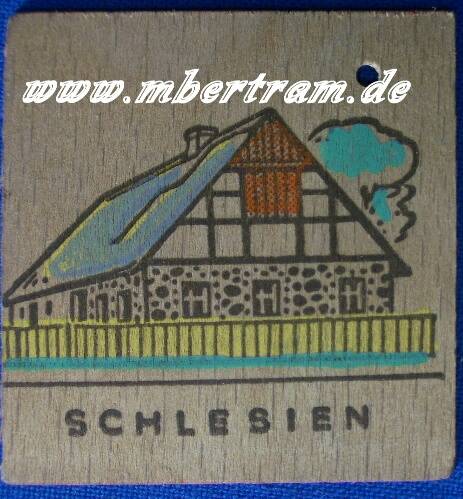 WHW Spendenbeleg, Holzabzeichen " Schlesien"