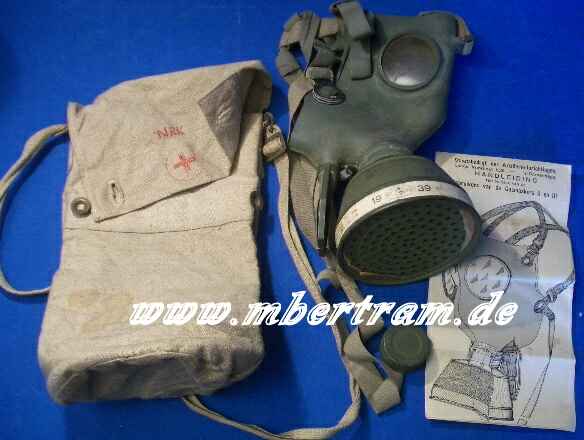Holländische MILITÄR Sanitäter Gasmaske, Beutel, 1939