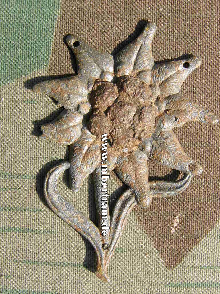 Mützenedelweis f. Feldmütze / Bergmütze Gebirgsjäger